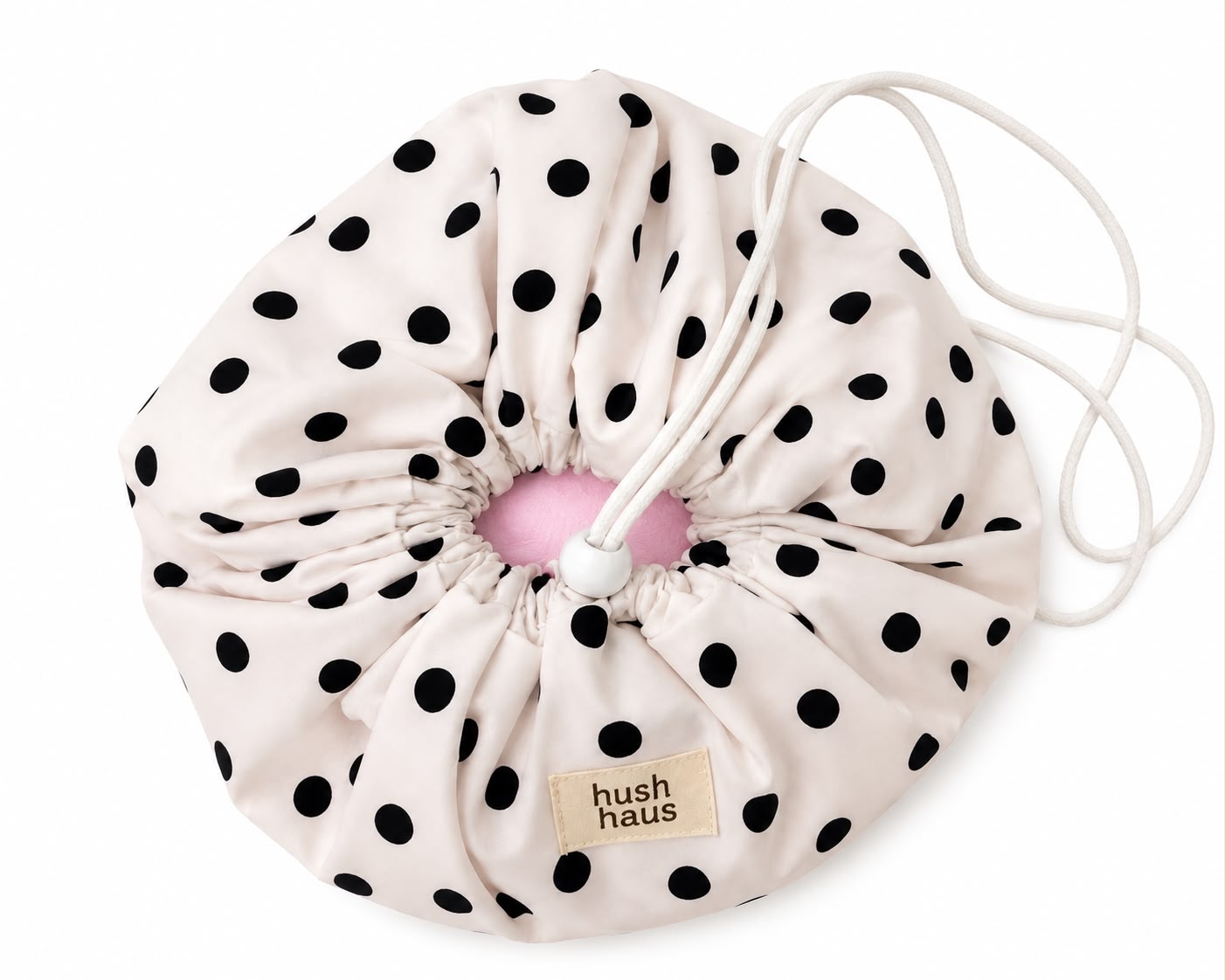 Draw Me In drawstring pouch opened flat